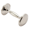 Silver Plated Dumbbell Rattle